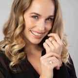Ring, 375 Gold, 2-1, mit Zirkonia