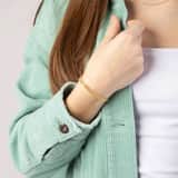Gerecycleerd zilveren goldplated armband mesh