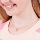 Zilveren goldplated kinderketting met hanger paard