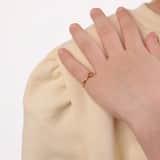 Zilveren goldplated kinderring hart met zirkonia
