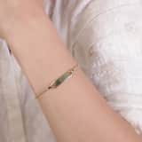 Zilveren goldplated kinderarmband plaat