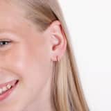 Zilveren goldplated kinderoorringen zirkonia
