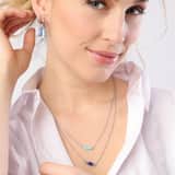 LuLu Jewels aquamarine stainless steel ketting voor dames