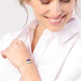 Stainless steel goldplated fantasiearmband met hanger met turquoise voor dames