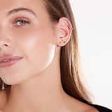 Helix-Piercing, 925 Silber, vergoldet, Zirkonia im Baguetteschliff