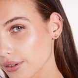 Helix-Piercing, 925 Silber, vergoldet, Zirkonia, rund