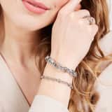 Armband, Edelstahl, mit ovalen Ziergliedern