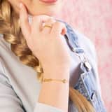 Zilveren goldplated kinderarmband met hanger