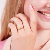 Zilveren goldplated ring star