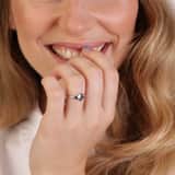 Ring, 925 Silber, Blume