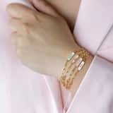 Stainless steel goldplated fantasiearmband met hanger met emaille voor dames