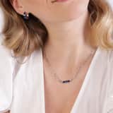 Stainless steel ketting dream emaille blauw voor dames
