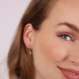 Zilveren goldplated oorringen met zoetwaterparel voor dames