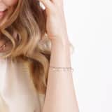 Stainless steel armband met witte porcelein