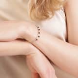 Stainless steel armband met zwarte agaat