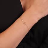 14 Karaat gouden armband met druppel en zirkonia