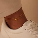 Stainless steel goldplated enkelbandje voor dames