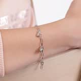 Kinderarmband, 925 Silber, mit Anhängern, Pferd