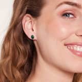 Zilveren oorknoppen met Gemstone malachite
