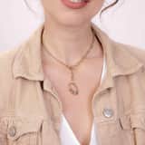 Stainless steel goldplated ketting met hanger voor dames