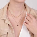 Stainless steel goldplated ketting met hanger voor dames