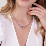Stainless steel ketting met ovaal slot