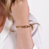 Stainless steel goldplated naamarmband