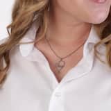 Stainless steel naamketting hart 2namen voor dames