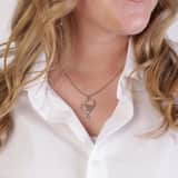 Stainless steel naamketting hart 4namen voor dames