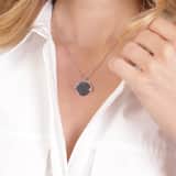 Zilveren ketting&hanger spinning disc