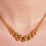 Halskette, Edelstahl, vergoldet (750 Gold), Capucine