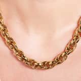 Halskette, Edelstahl, vergoldet (750 Gold), Lilou