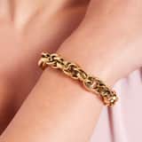 Gerecycleerd stainless steel 18 karaat goldplated armband lilou