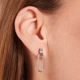 Camille gerecycled stainless steel oorhangers voor dames