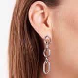 Camille gerecycled stainless steel oorhangers voor dames