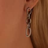 Camille gerecycled stainless steel oorhangers voor dames