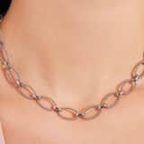 Camille gerecycled stainless steel ketting voor dames
