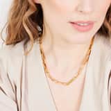 Stainless steel goldplated ketting voor dames