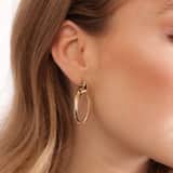 Ohrringe, 585 Gelbgold, 2 ovale Zierelemente