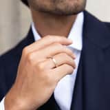 Bicolor-Trauring für Herren, 585 Gold, 3 mm, Lina TW 310