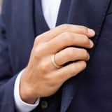 Bicolor-Trauring für Herren, 585 Gold, 4 mm, Tess TW 458