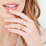 Stainless steel goldplated ring met zirkonia voor dames
