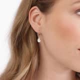 Zilveren roseplated oorhangers druppel kristal voor dames