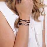 Kordelarmband, Edelstahl, Satin, Eternity