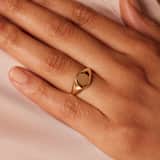 Siegelring, 585 Gelbgold, rund
