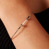 Gerecycled stainless steel armband bangle voor bedels