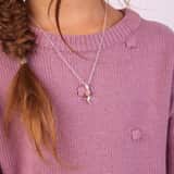 Disney zilveren Belle & het Beest ketting