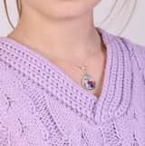 Zilveren Disney Frozen ketting kristal