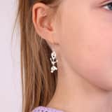 Zilveren Disney Frozen oorbellen