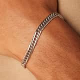 Herrenarmband, Edelstahl, Gourmet-Kettenglied